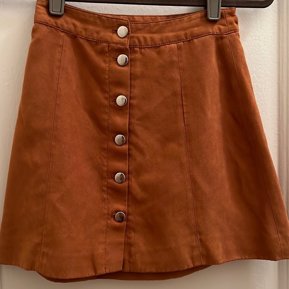 H$M suede brown skirt size 4